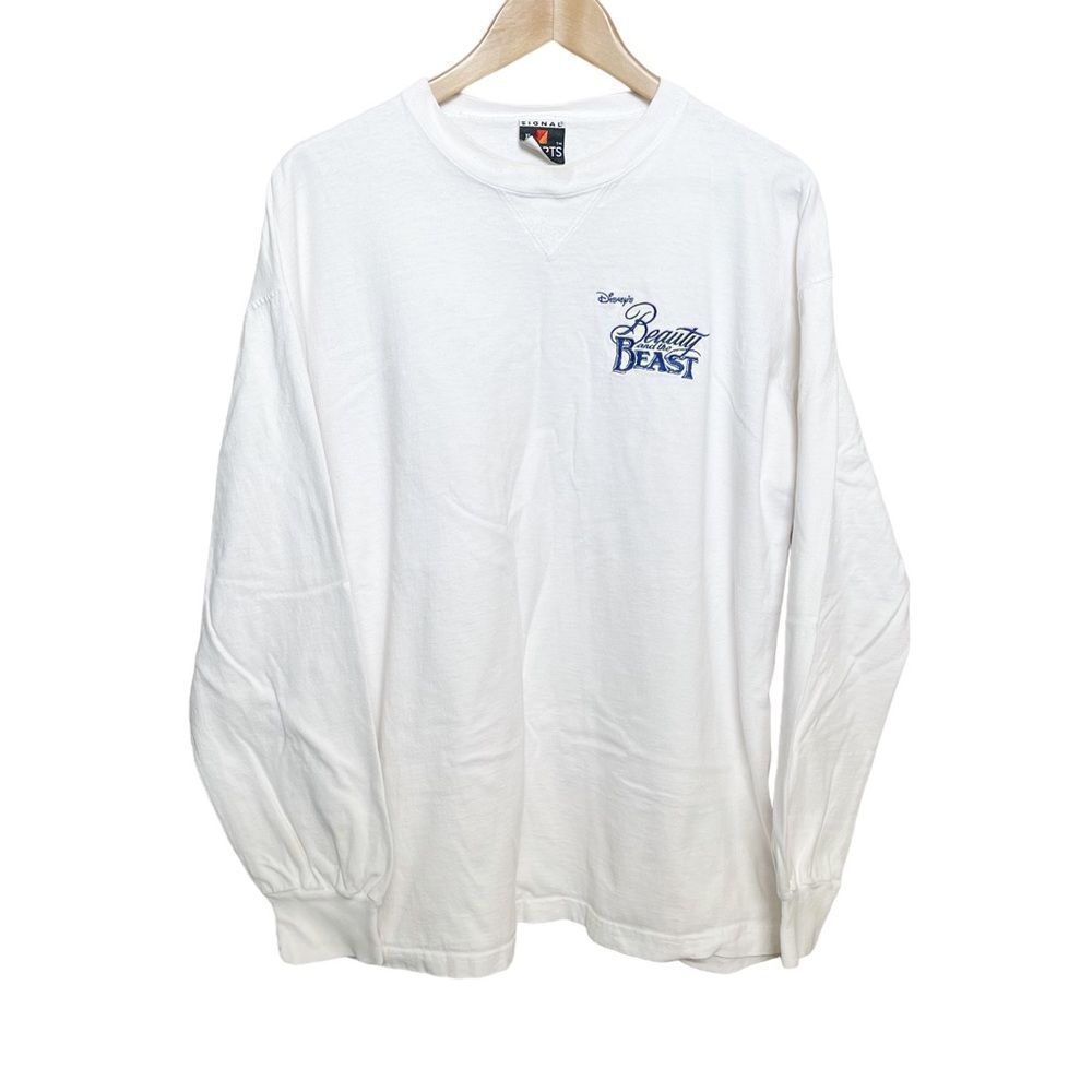 Vintage Signal Sports White Long Sleeve Size XL Disneys Beauty and The Beast